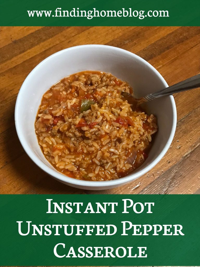 Instant Pot Unstuffed Pepper Casserole | Finding Home Blog