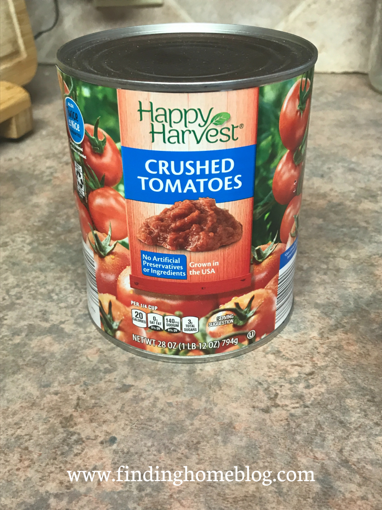 A can of crushed tomatoes