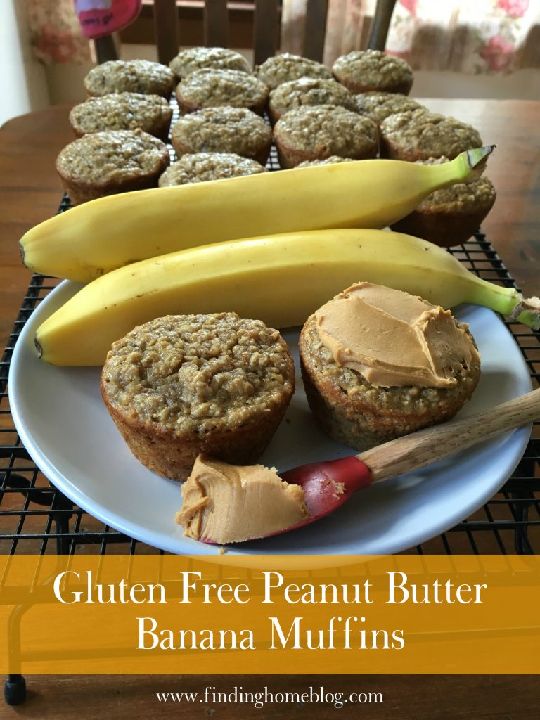 Gluten Free Peanut Butter Banana Muffins | Finding Home Blog