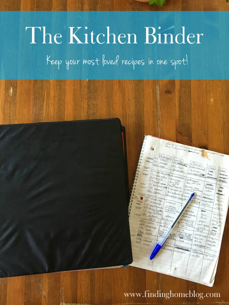 Kitchen Binder | Finding Home Blog