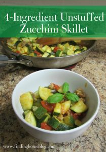 4-Ingredient Unstuffed Zucchini Skillet | Finding Home Blog