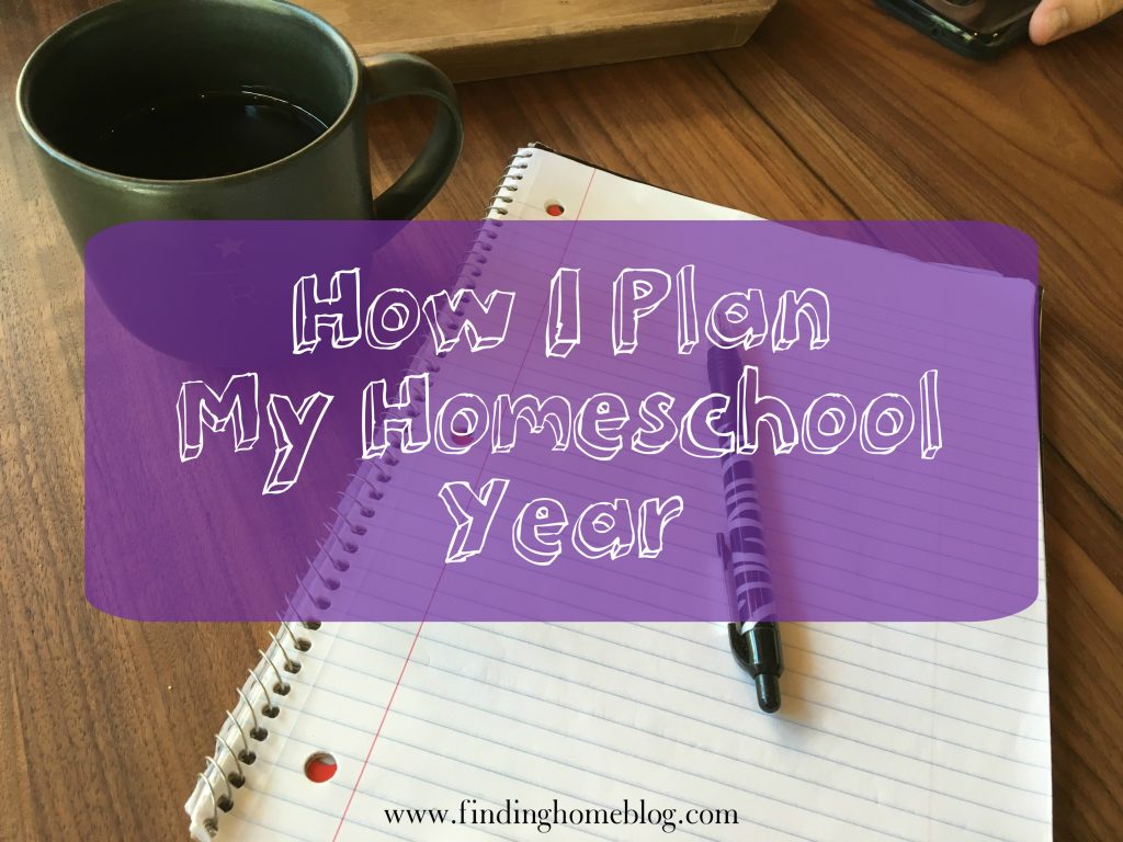 How I Plan My Homeschool Year | Finding Home Blog