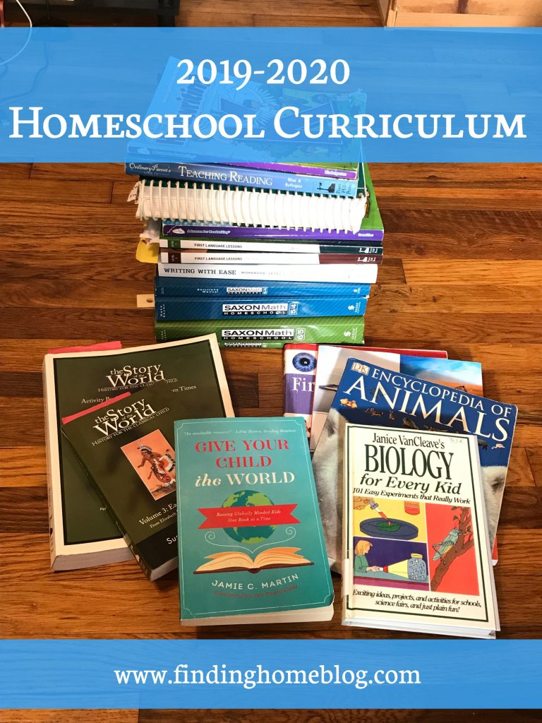 2019-2020 Homeschool Curriculum | Finding Home Blog