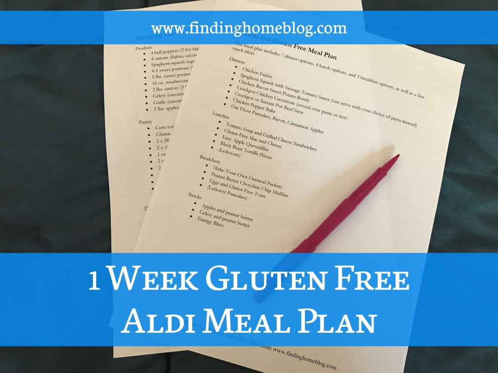 1 Week Gluten Free Aldi Meal Plan | Finding Home Blog