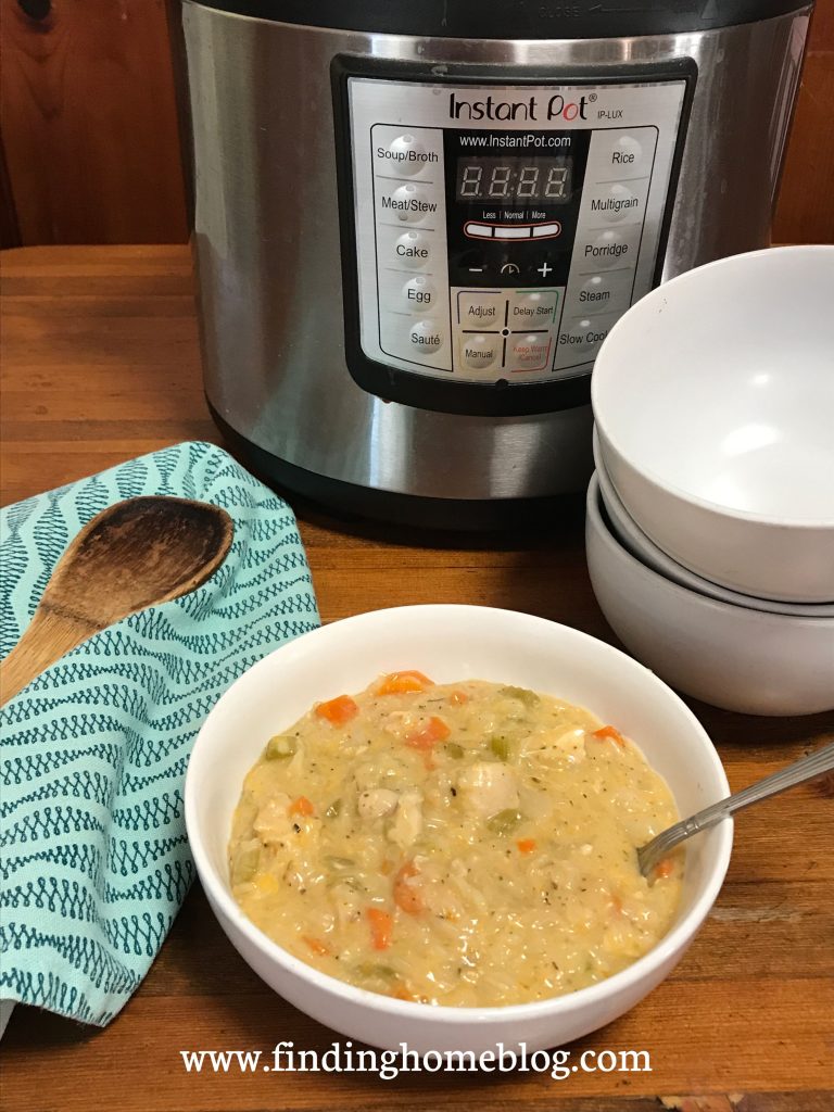 Instant Pot Cheesy Chicken Rice Casserole | Finding Home Blog