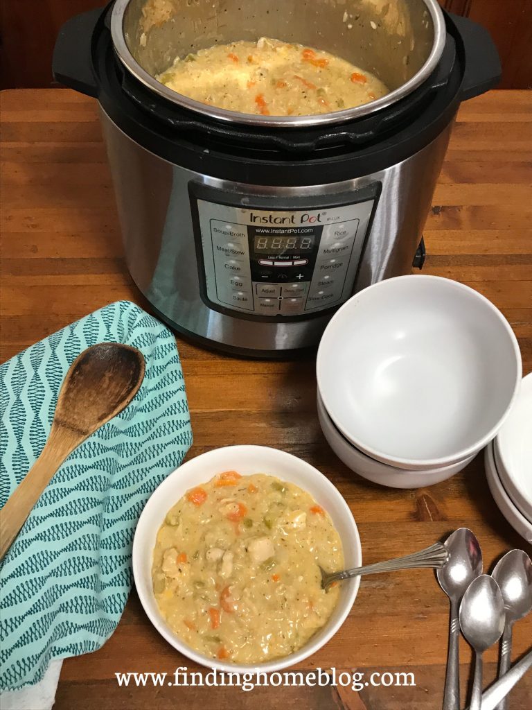 Instant Pot Cheesy Chicken Rice Casserole | Finding Home Blog