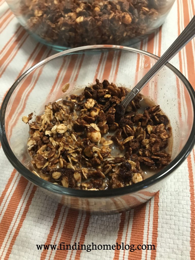 Chocolate Peanut Butter Granola | Finding Home Blog