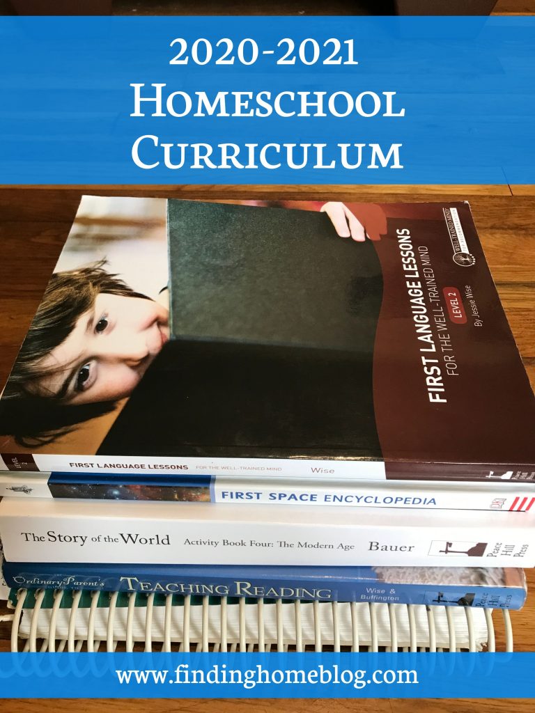 2020-2021 Homeschool Curriculum | Finding Home Blog