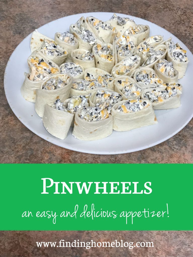 A plate of pinwheels - an appetizer made from tortillas rolled around a cream cheese filling