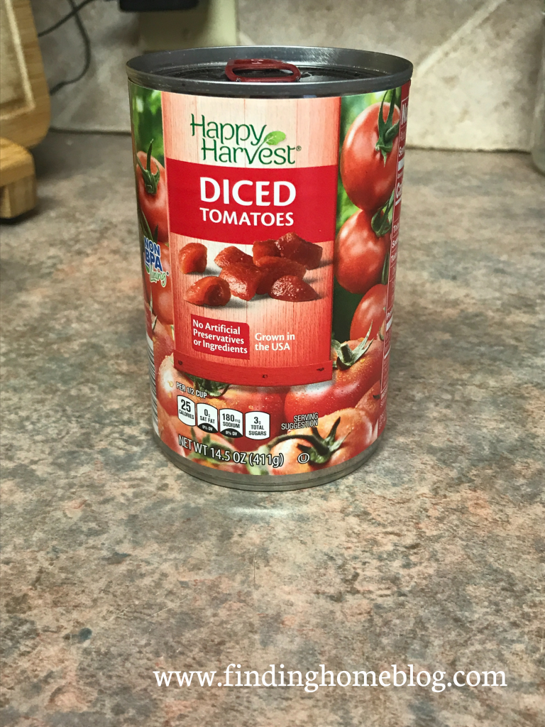 A can of diced tomatoes